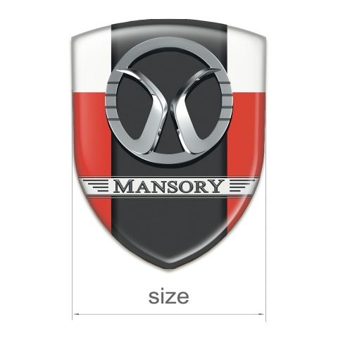 Mansory Silicone Badge Red White Print 