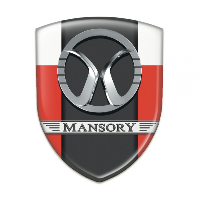 Mansory Silicone Badge Red White Print 