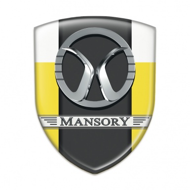 Mansory Auto Emblem Yellow White Print 