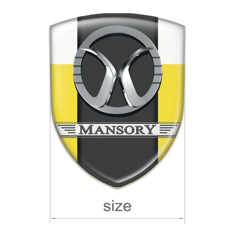 Mansory Auto Emblem Yellow White Print 