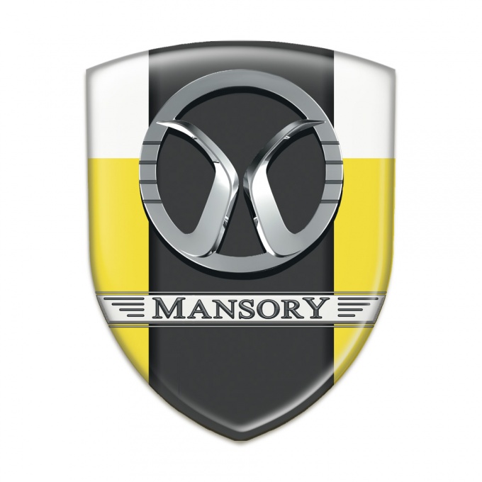 Mansory Auto Emblem Yellow White Print 
