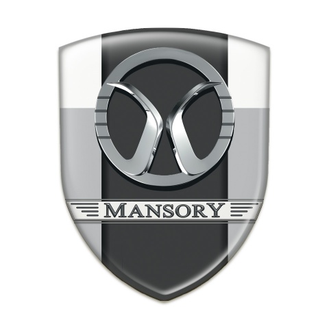 Mansory Emblem Badge Logo Grey White Print 