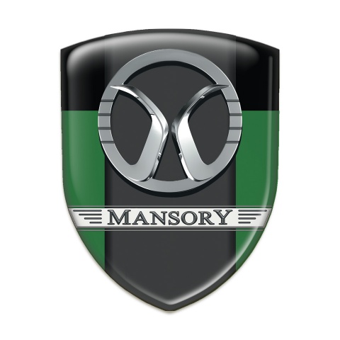 Mansory Logo Emblem Green Black Print 
