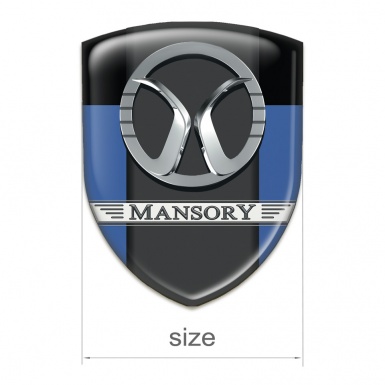 Mansory Self Adhesive Emblem Logo Blue Black Print 
