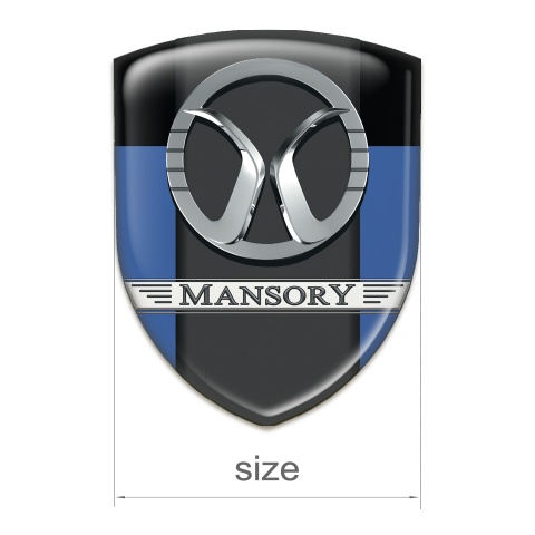 Mansory Self Adhesive Emblem Logo Blue Black Print 