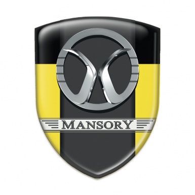 Mansory Domed Emblem Yellow Black Print 