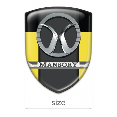 Mansory Domed Emblem Yellow Black Print 
