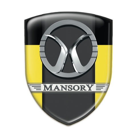 Mansory Domed Emblem Yellow Black Print 