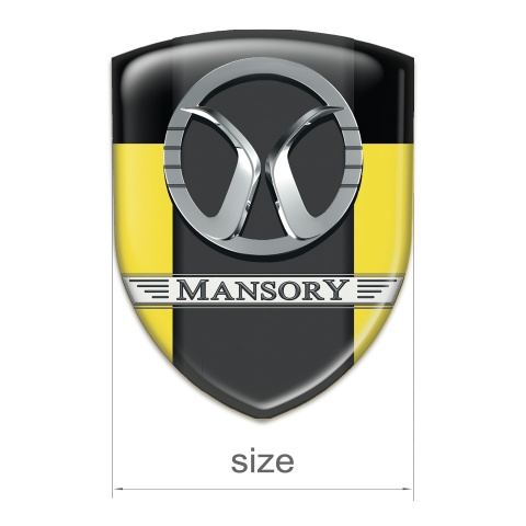 Mansory Domed Emblem Yellow Black Print 