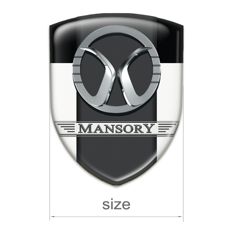 Mansory Silicone Emblem White Black Print 