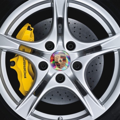 Porsche Wheel Emblem Stickers Cooper Logo Multicolour Style