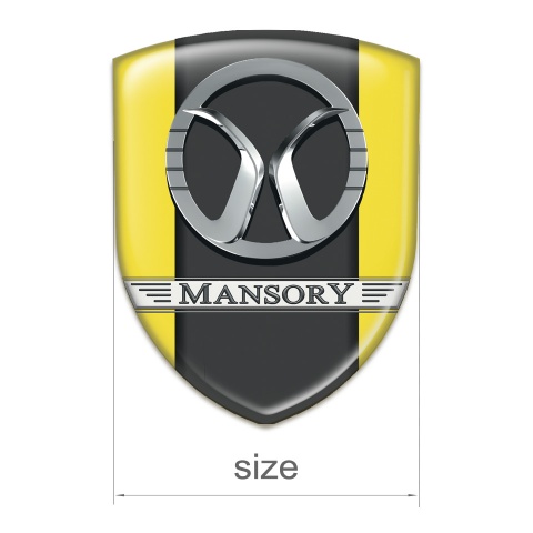 Mansory Self Adhesive Car logo Emblem Yellow Edition eith dark Central Panel 