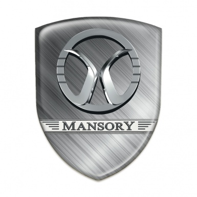 Mansory Silicone Car Decal Badge Brushed Metal Style 