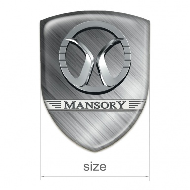 Mansory Silicone Car Decal Badge Brushed Metal Style 