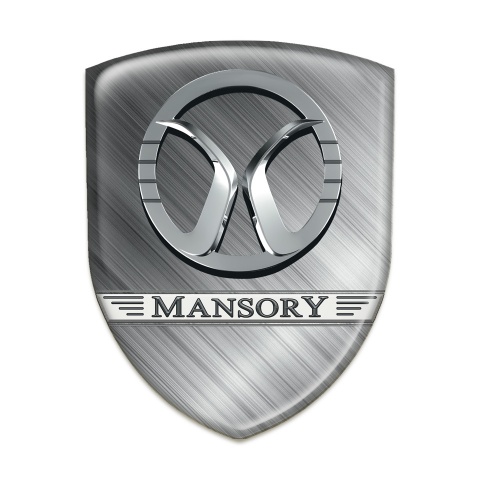 Mansory Silicone Car Decal Badge Brushed Metal Style 