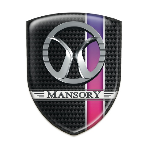 Mansory Auto Emblem Black with Purple band 