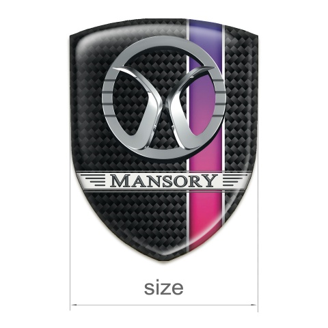 Mansory Auto Emblem Black with Purple band 