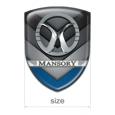 Mansory Self Adhesive Emblem Logo Multicolor V Shape Details 