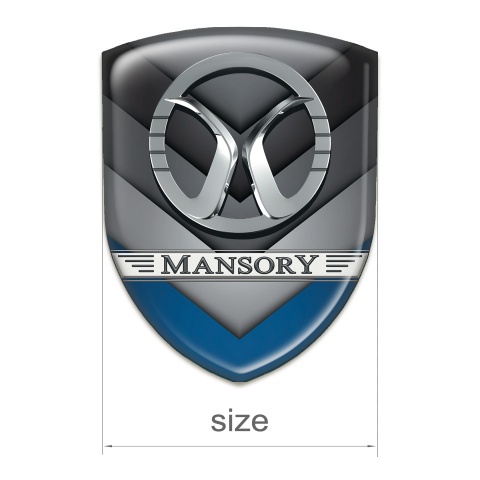 Mansory Self Adhesive Emblem Logo Multicolor V Shape Details 