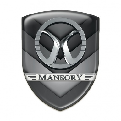 Mansory Resin Sticker Black Grey V Shape elements 