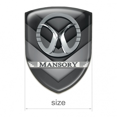 Mansory Resin Sticker Black Grey V Shape elements 