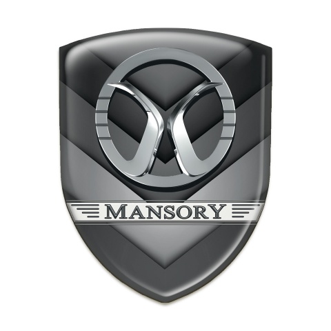 Mansory Resin Sticker Black Grey V Shape elements 
