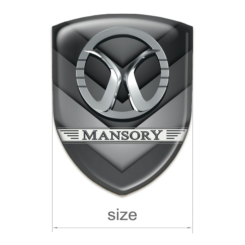 Mansory Resin Sticker Black Grey V Shape elements 
