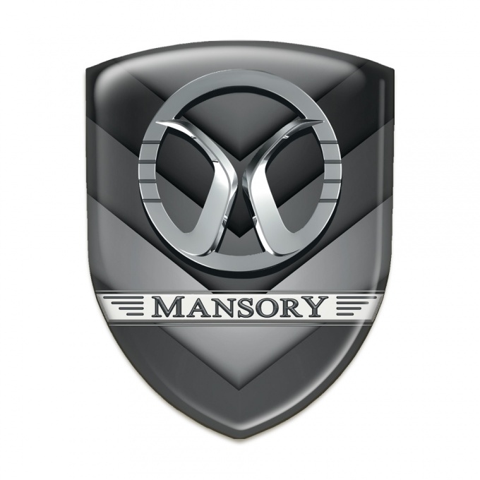 Mansory Resin Sticker Black Grey V Shape elements 