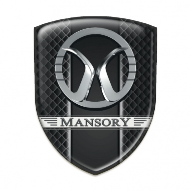 Mansory Self Adhesive Car logo Emblem dark Grid Effect 