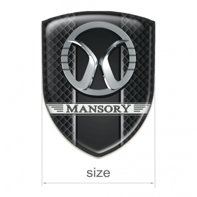 Mansory Self Adhesive Car logo Emblem dark Grid Effect 