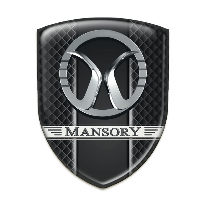 Mansory Self Adhesive Car logo Emblem dark Grid Effect 