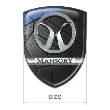Mansory  Car Interior Badge Blue Black Mosaic 