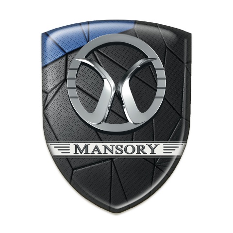 Mansory  Car Interior Badge Blue Black Mosaic 