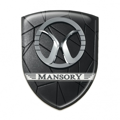 Mansory Silicone Car Decal Badge Black Mosaic effect 