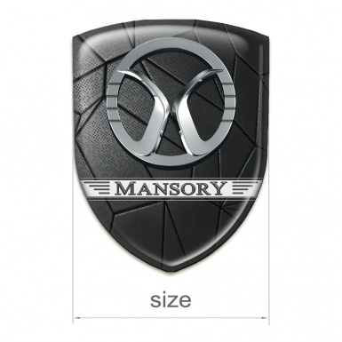 Mansory Silicone Car Decal Badge Black Mosaic effect 