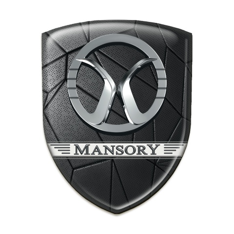 Mansory Silicone Car Decal Badge Black Mosaic effect 