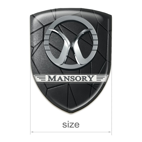 Mansory Silicone Car Decal Badge Black Mosaic effect 