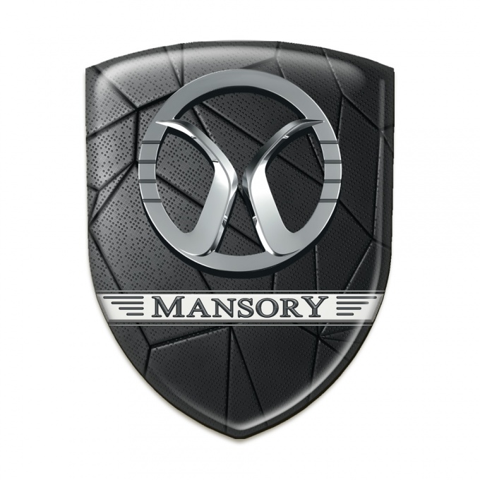 Mansory Silicone Car Decal Badge Black Mosaic effect 