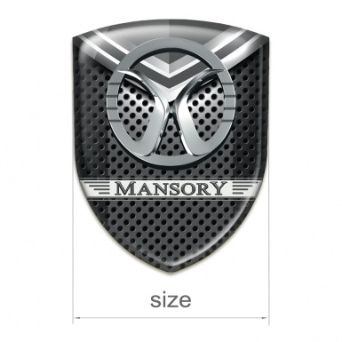 Mansory Domed Emblem Perforated Base with Grey Detail 