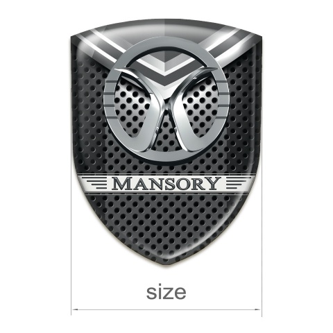 Mansory Domed Emblem Perforated Base with Grey Detail 