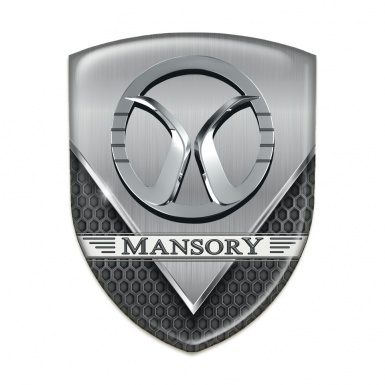 Mansory Silicone Car Decal Badge Aluminium Sheet with Dark Mesh 