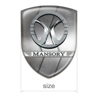 Mansory Silicone Badge S Shape Metal Style 