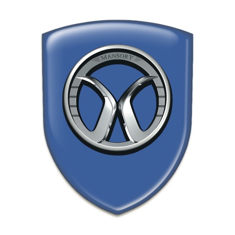 Mansory Auto Emblem blue with 3D Logo 