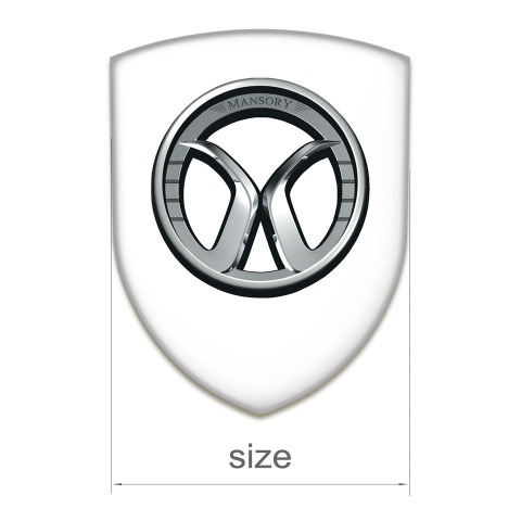 Mansory Auto Emblem Premium Quality White Edition 