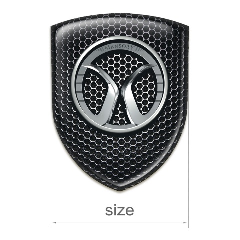 Mansory Emblem Badge Logo Perforated Steel Edition 