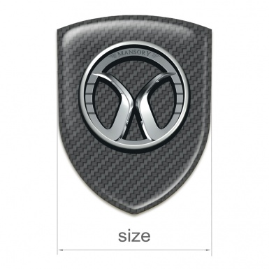 Mansory Self Adhesive Emblem Logo dark Grey Edition 
