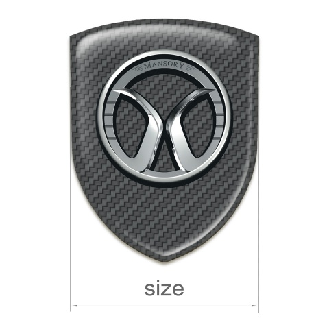 Mansory Self Adhesive Emblem Logo dark Grey Edition 