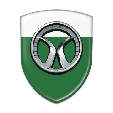Mansory Self Adhesive Car logo Emblem Green White Edition 