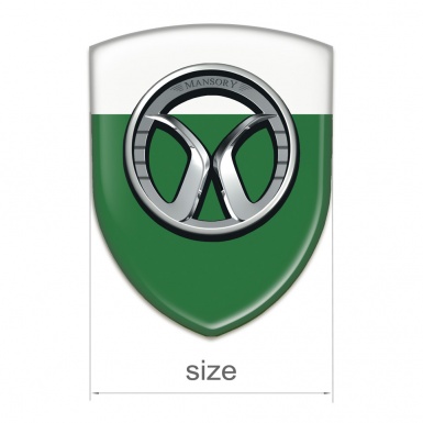 Mansory Self Adhesive Car logo Emblem Green White Edition 
