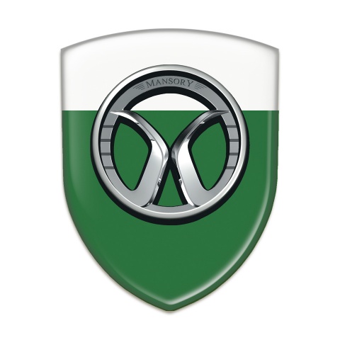 Mansory Self Adhesive Car logo Emblem Green White Edition 